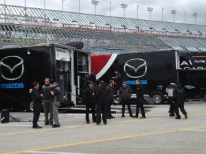 Load-in day at Daytona for the Roar Before the 24.