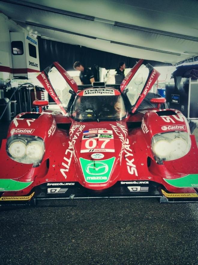 A dirty, wet racecar after 6 grueling hours, resulting in the SKYACTIV Diesel program's best finish to date! 